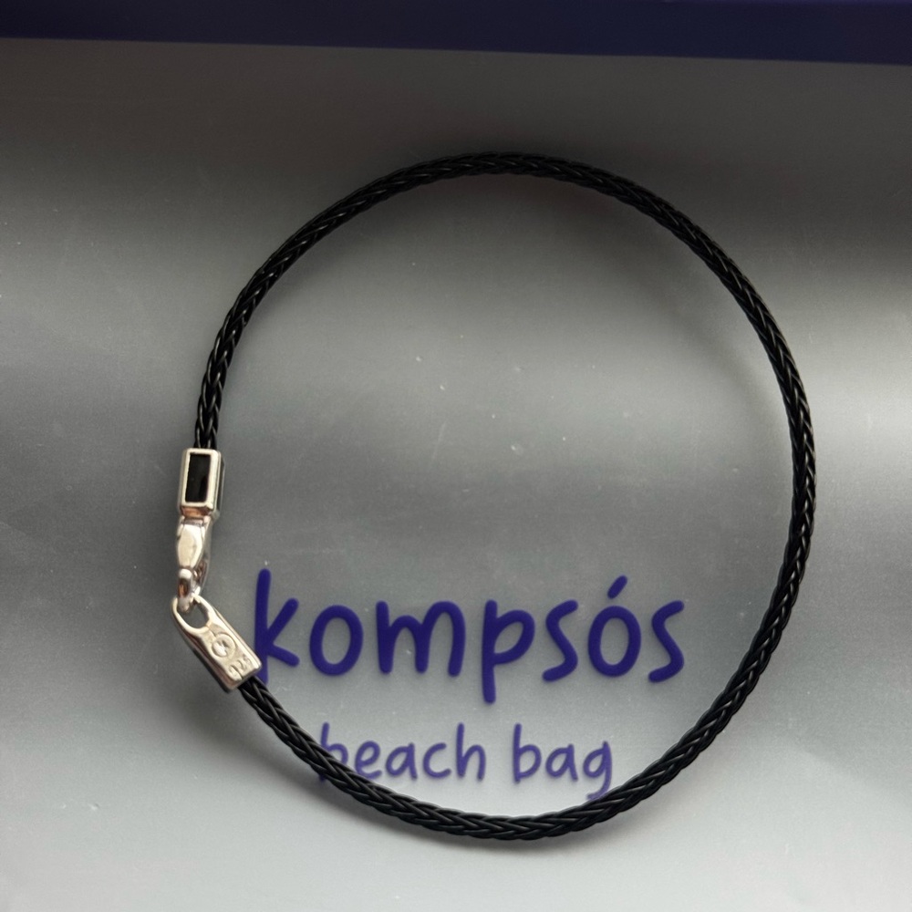 Kompsos 2mm Sailing Cable Bracelet With Sterling Silver Clasp. 17CM